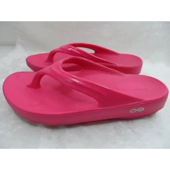 OOFOS Women's OOlala Light Weight Recovery Pink Thong Flip-Flip Sandals Size 5 - Picture 5 of 9